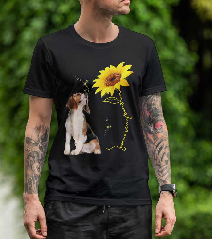 You Are My Sunshine Sunflower Beagle You Are My Sunshine Love T-Shirt