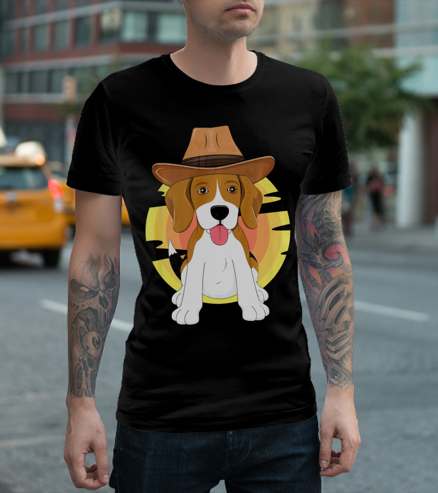 Western Beagle Dog Lover Texas Cowboy Rodeo Sou T-Shirt