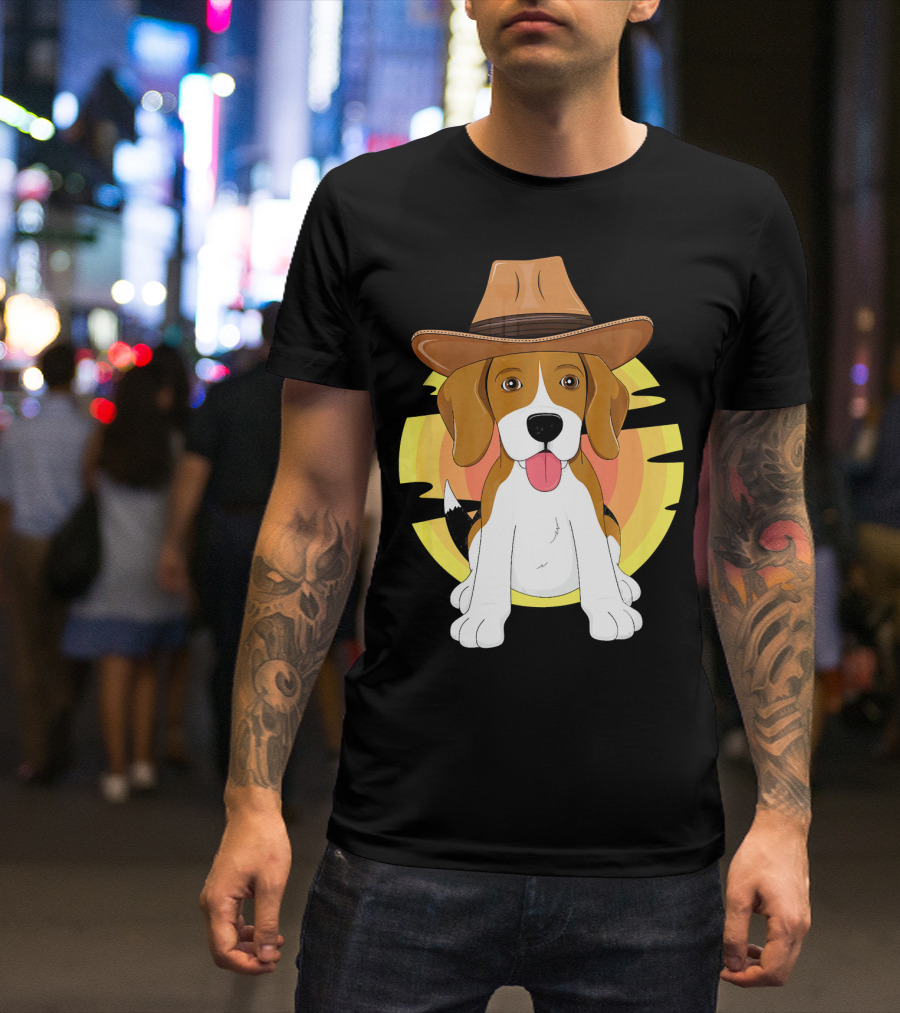 Western Beagle Dog Lover Texas Cowboy Rodeo Sou T-Shirt