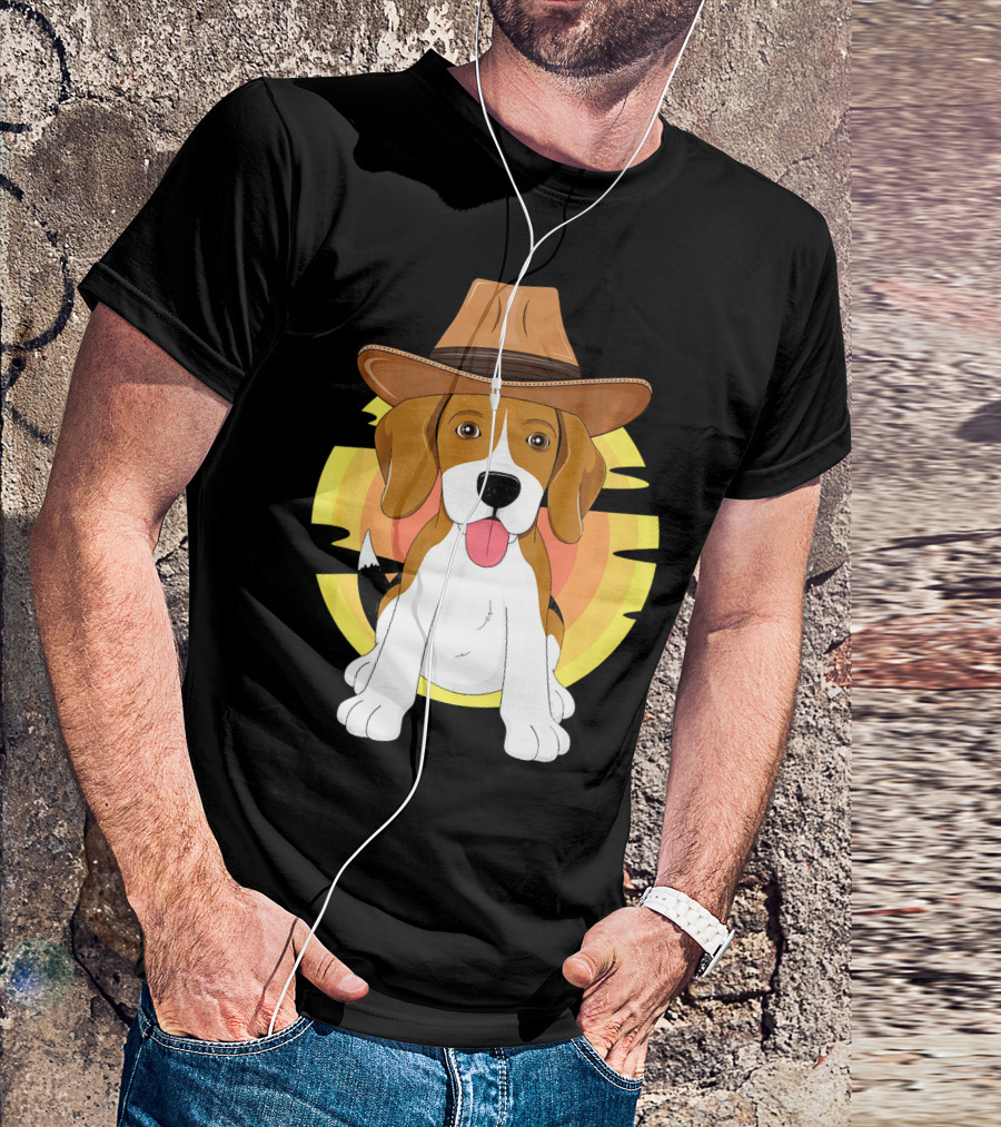 Western Beagle Dog Lover Texas Cowboy Rodeo Sou T-Shirt