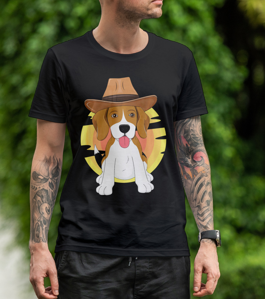 Western Beagle Dog Lover Texas Cowboy Rodeo Sou T-Shirt