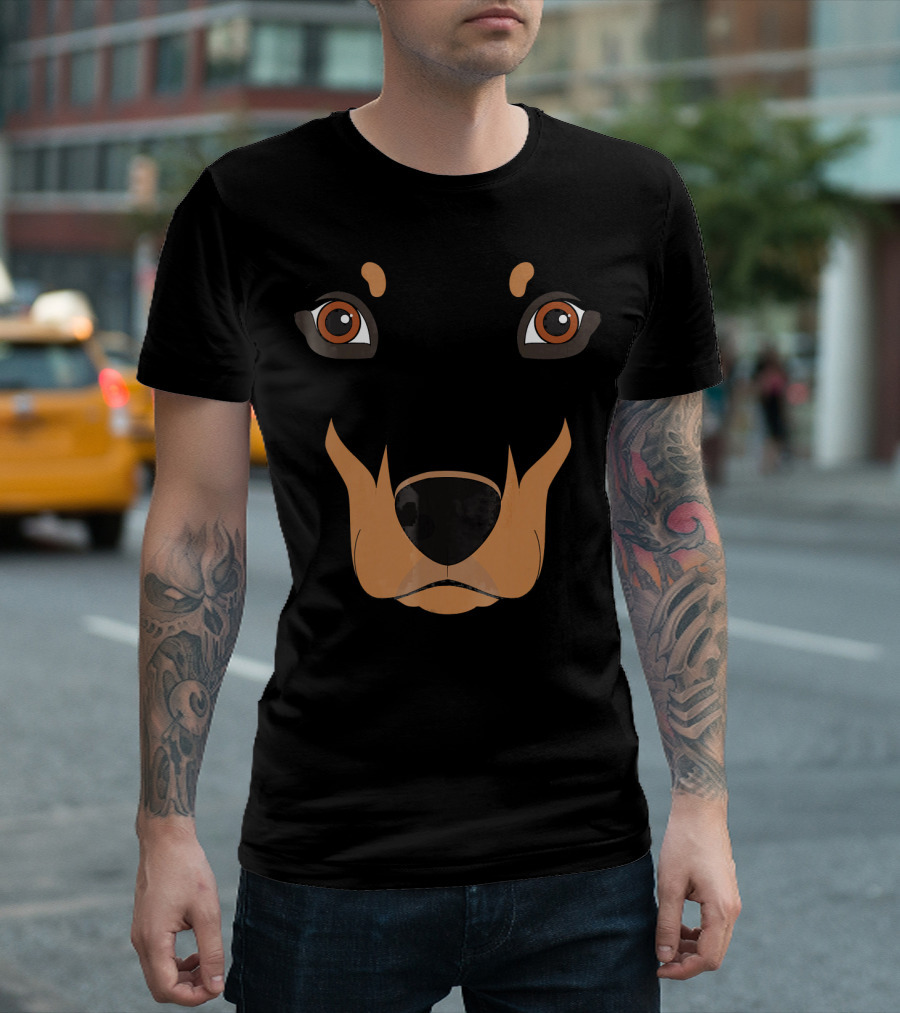 Weiner Dog Dachshund Face Cute T-Shirt