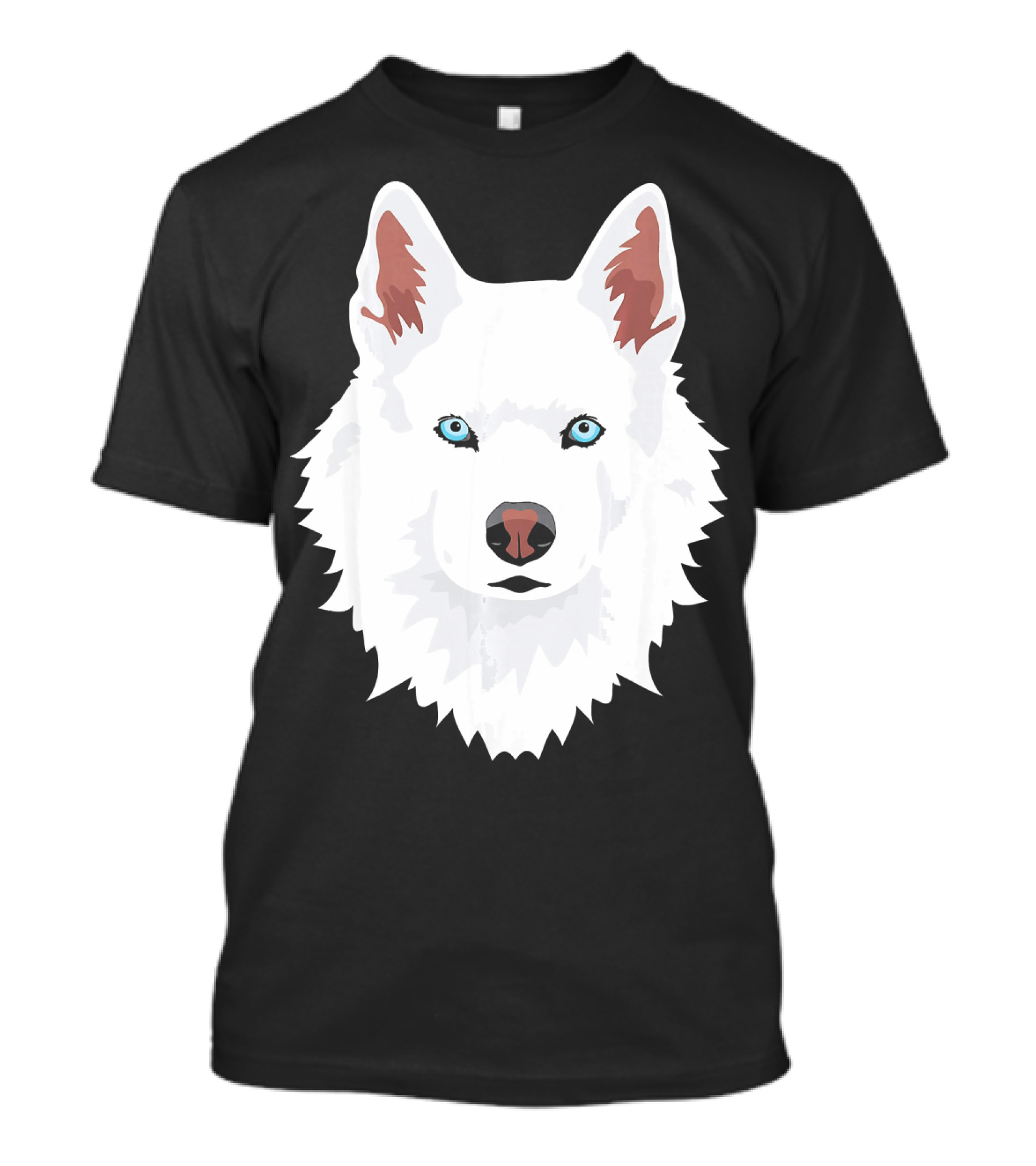 White Siberian Husky Canine Snow Dog Face T-Shirt