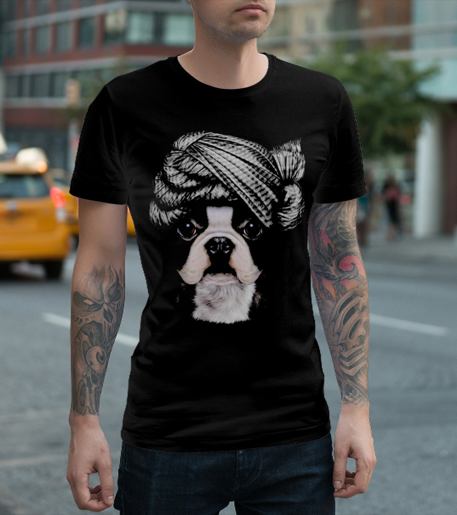 Cute French Bulldog Wearing Turban T-Shirt