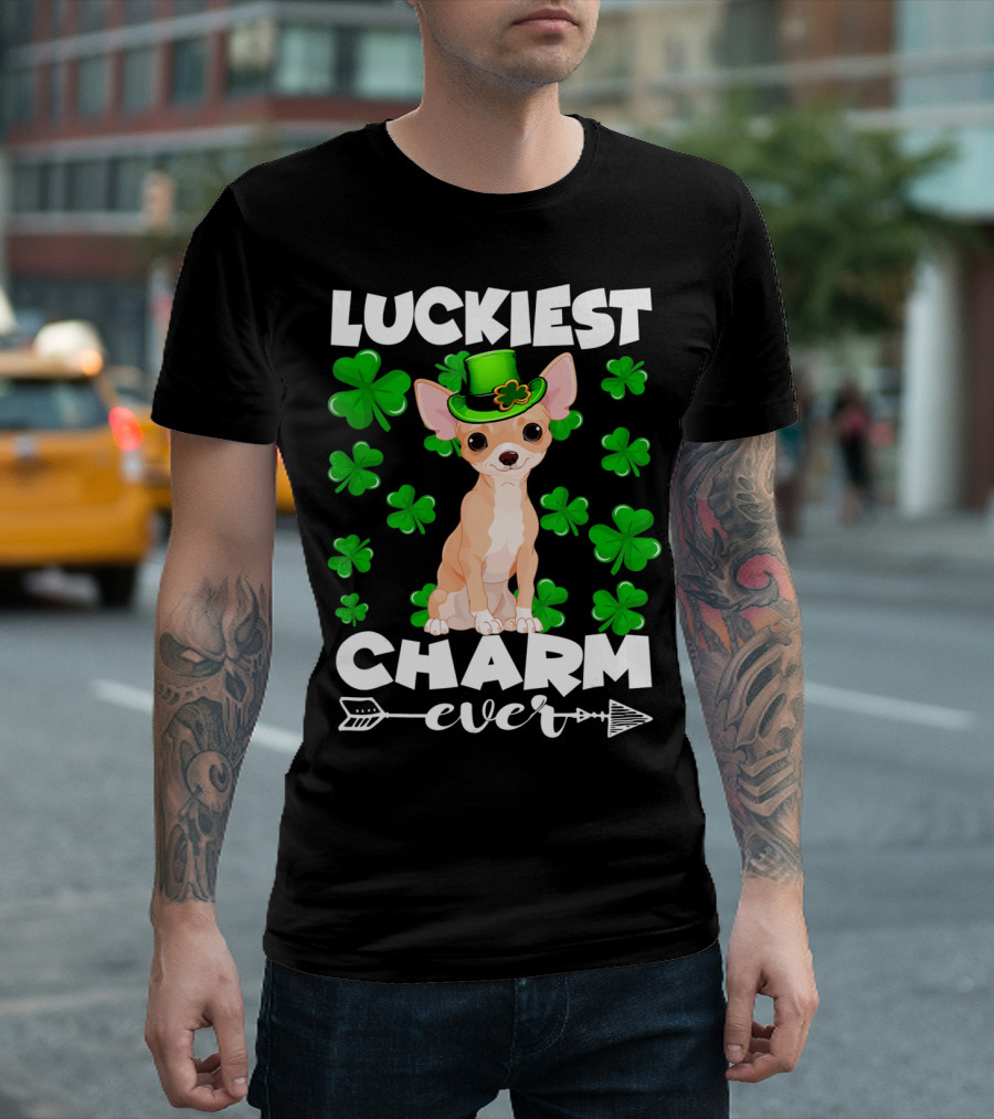 Luckiest Charm Ever Chihuahua St Patrick T-Shirt