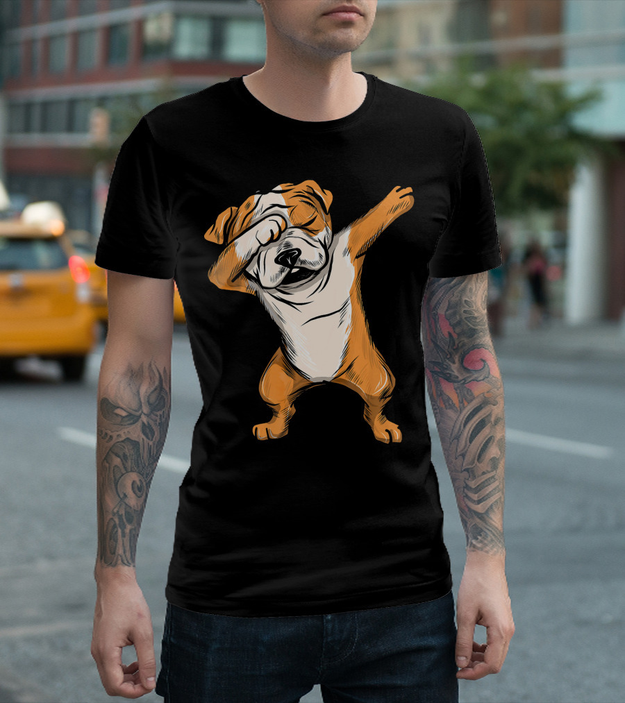 Dabbing English Bulldog Dab Pose T-Shirt