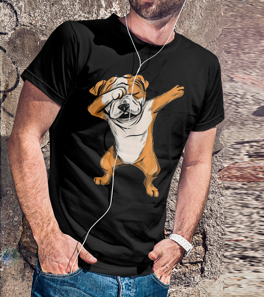 Dabbing English Bulldog Dab Pose T-Shirt