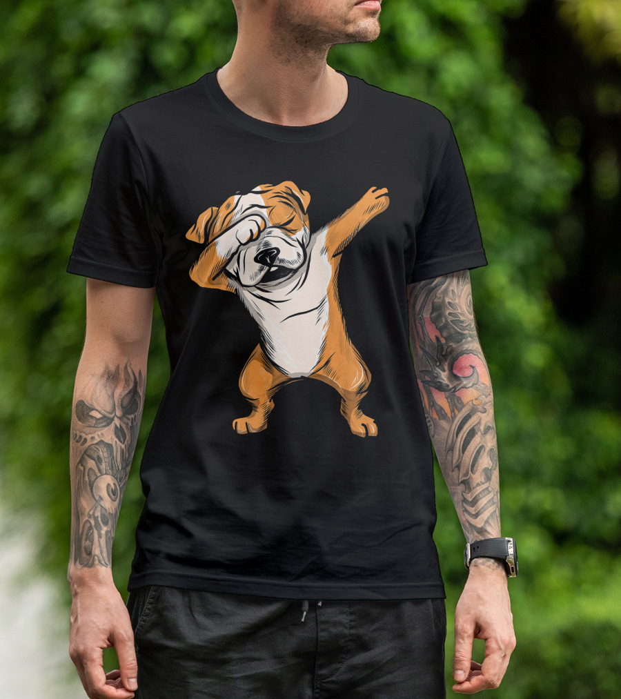 Dabbing English Bulldog Dab Pose T-Shirt