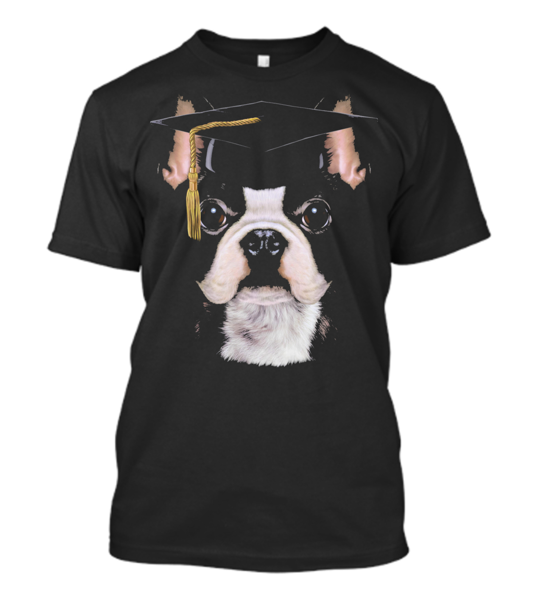 Cute French Bulldog Graduation University Cap T-Shirt