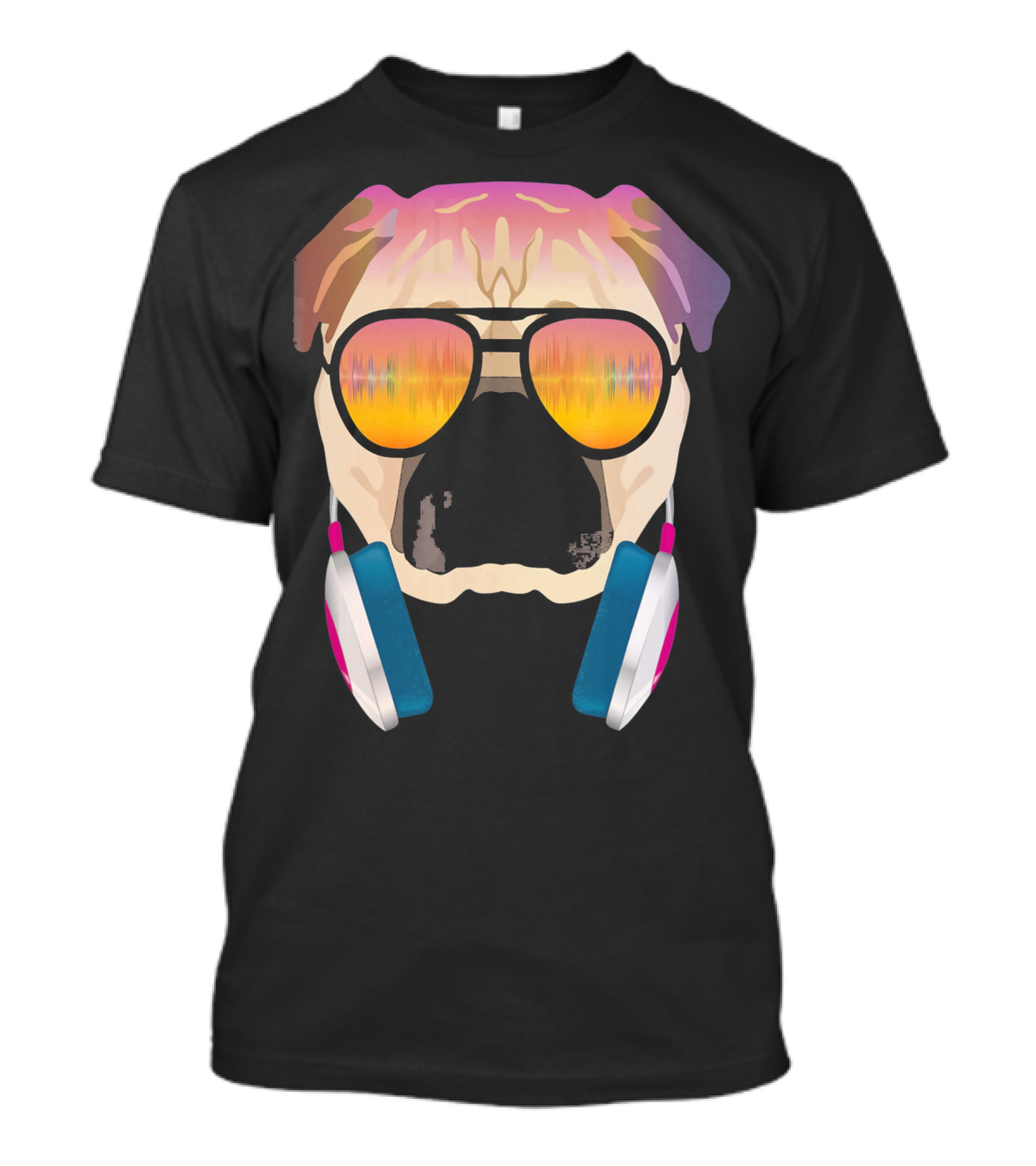 DJ Pug With Sunglasses And Headphones T-Shirt