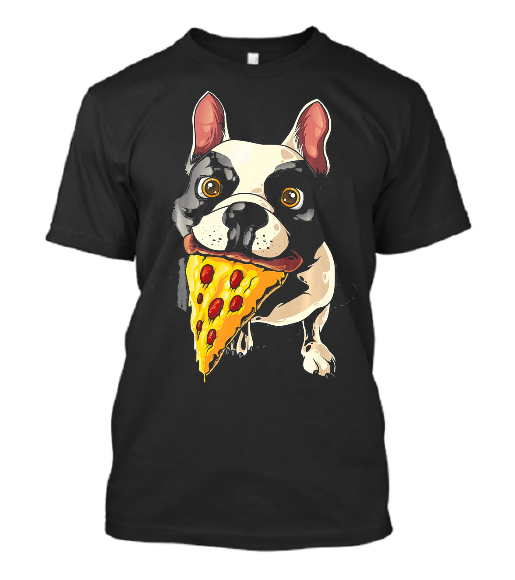Cool French Bulldog With Pizza Slice T-Shirt