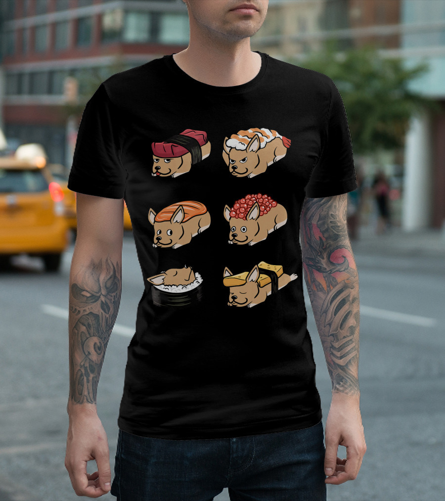 Chihuahua Nigiri Sushi Funny Dog Rolls Cute Animal Fusion T-Shirt