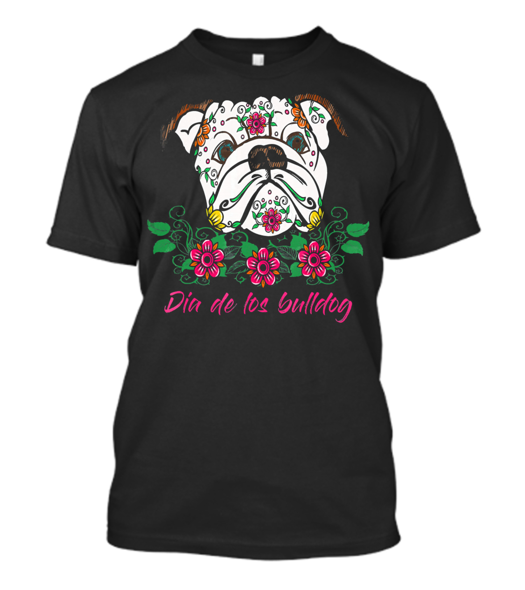 Dia De Los Bulldog Day Of The Dead English Bulldog T-Shirt