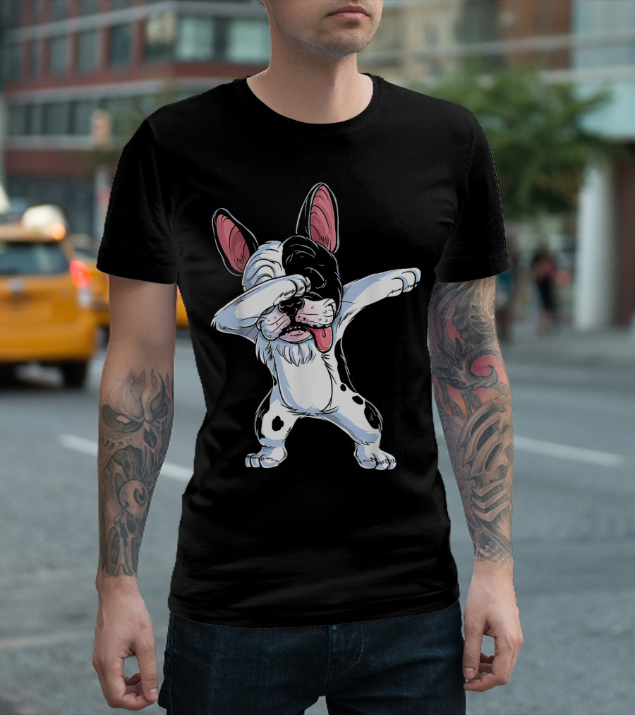 Dabbing French Bulldog Boys Funny Dab Dance Dog T-Shirt