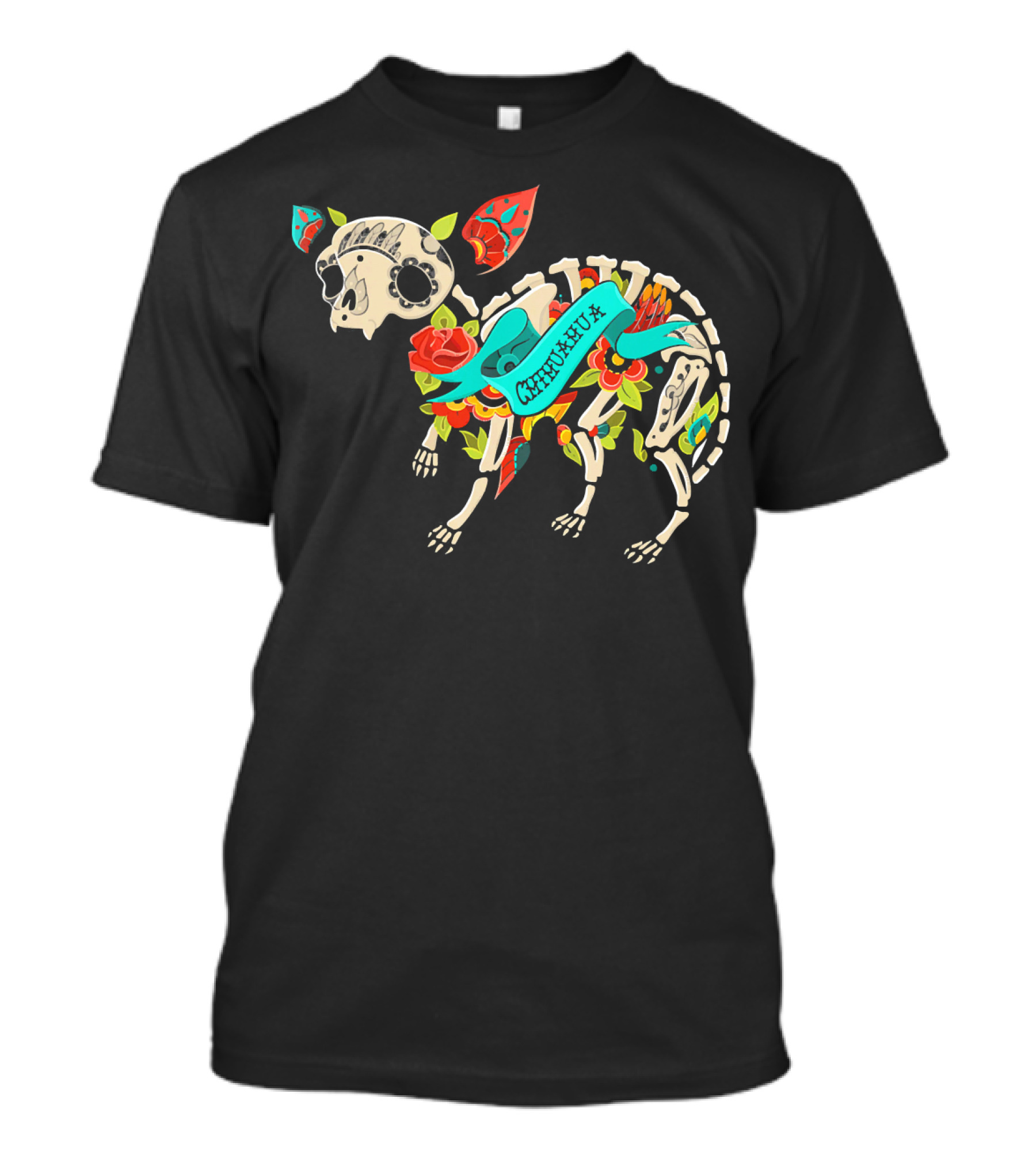 Chihuahua Dia De Los Muertos Sugar Skull Skeleton Halloween T-Shirt
