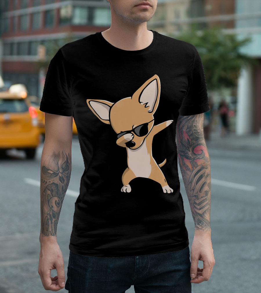 Dabbing Chihuahua with Sunglasses Cool Pose T-Shirt