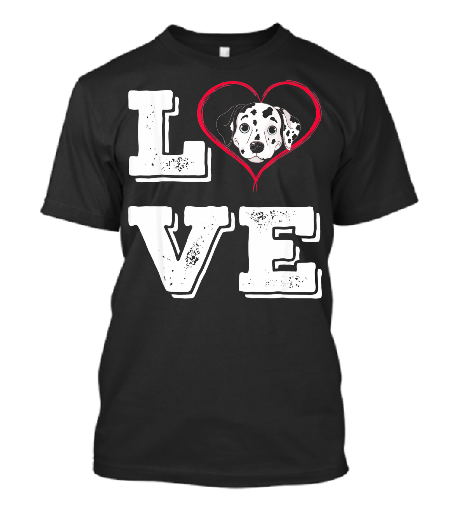 Dalmatian Love Heart Dog Mom T-Shirt