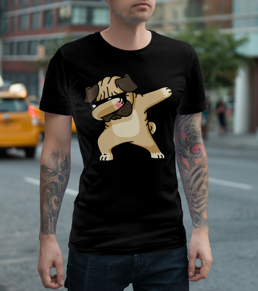 Dabbing Pug Funny Dog Dab Dance Pose T-Shirt