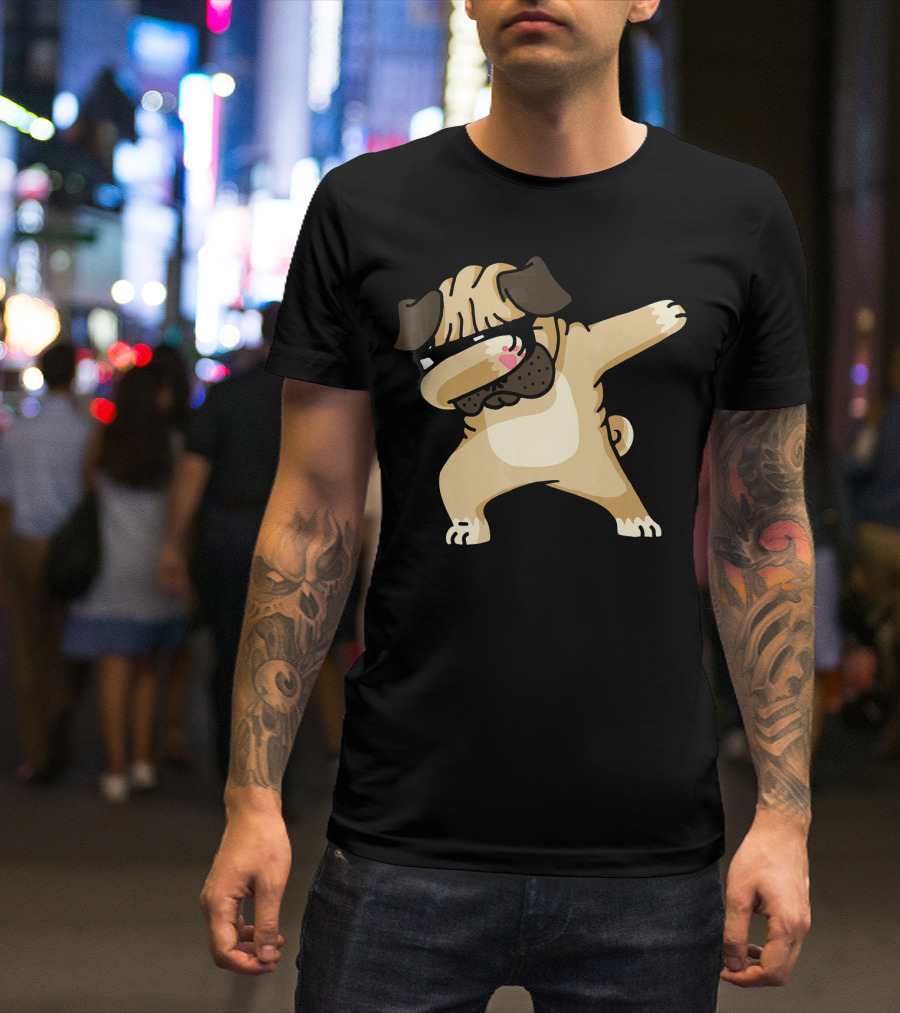 Dabbing Pug Funny Dog Dab Dance Pose T-Shirt