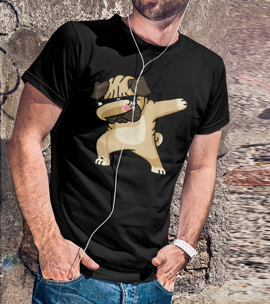 Dabbing Pug Funny Dog Dab Dance Pose T-Shirt