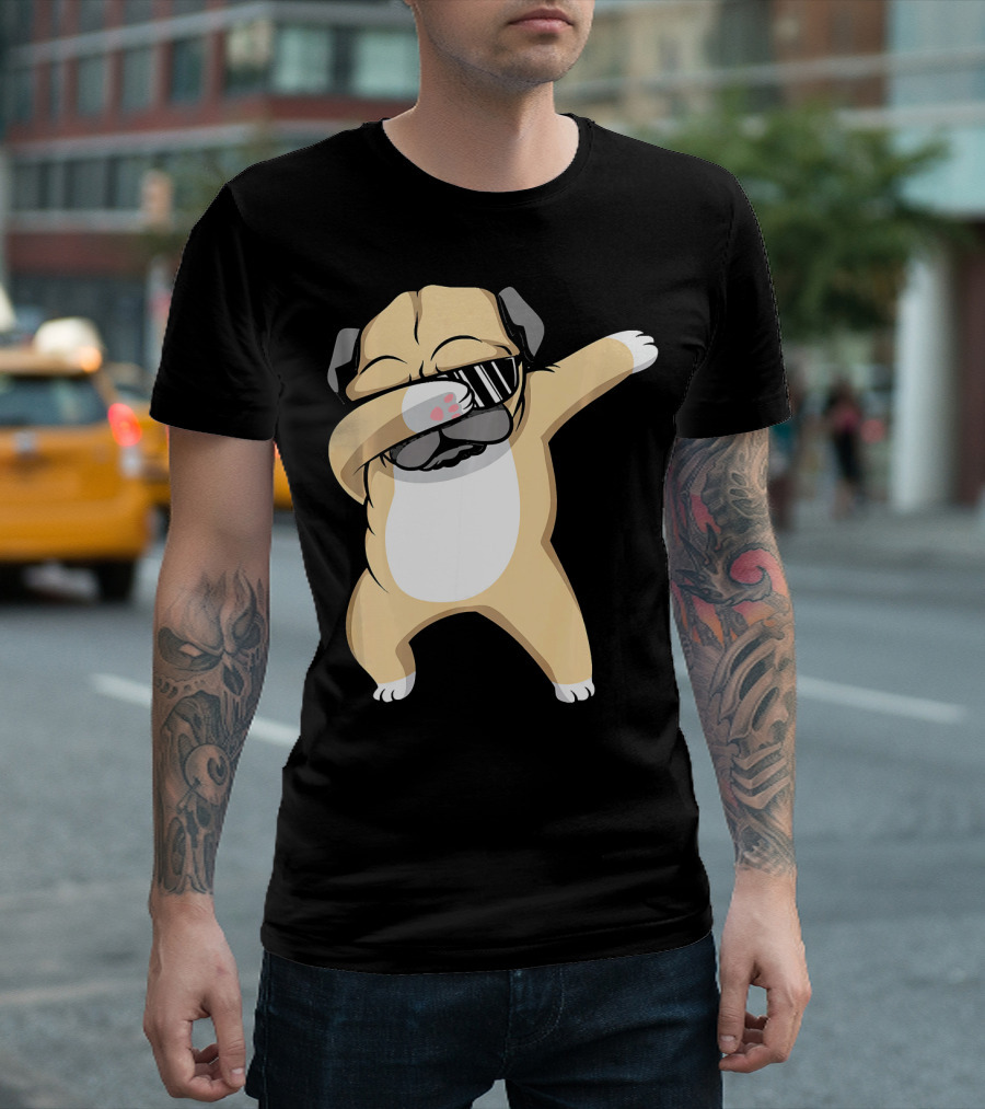 Dabbing Pug Dab Funny Cute Dog Trendy Pose T-Shirt