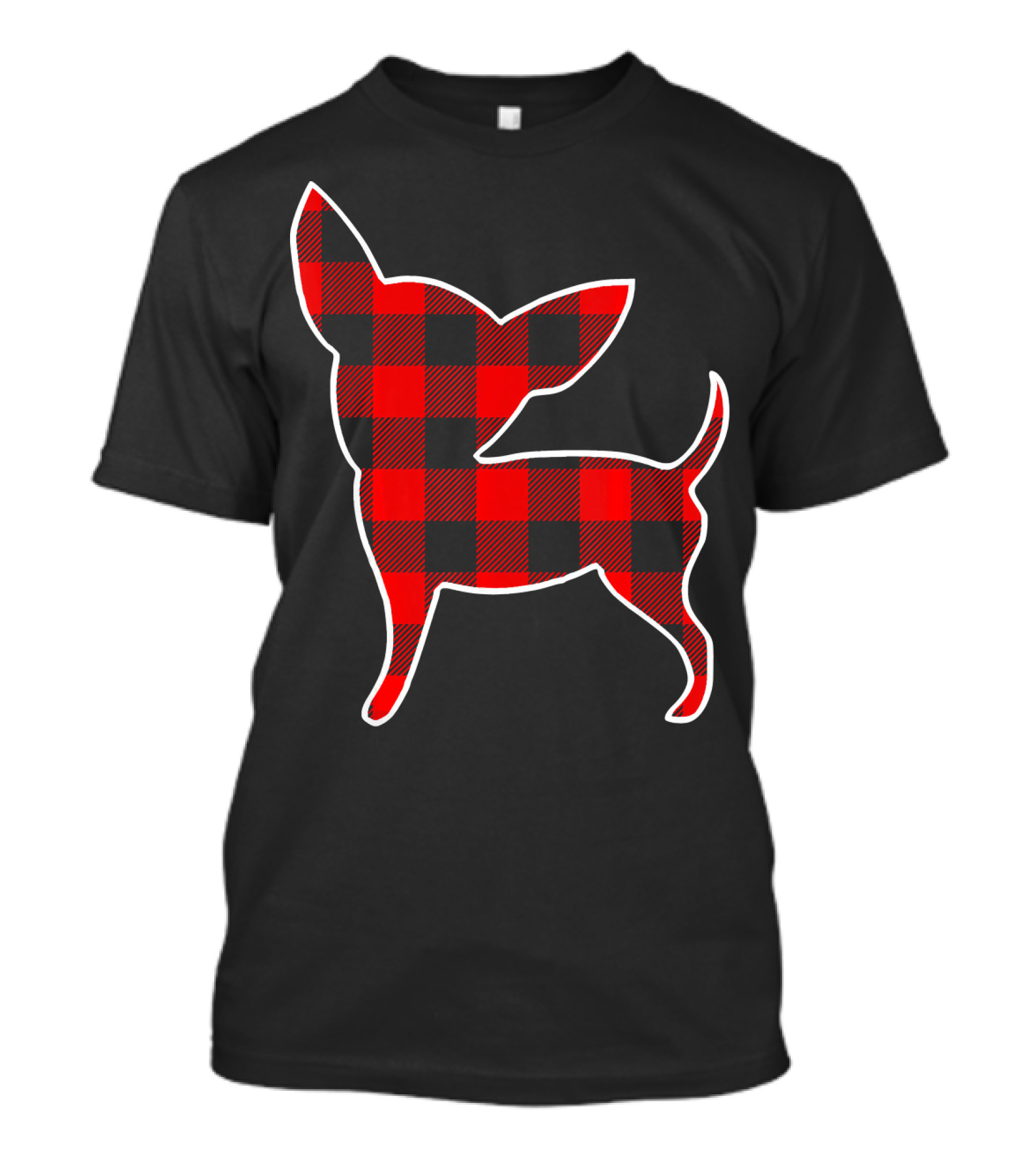 Chihuahua Red Buffalo Plaid Dog Pup Matching T-Shirt