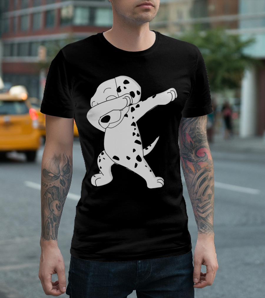 Cool Funny Dalmatian Dabbing Dance Pose T-Shirt