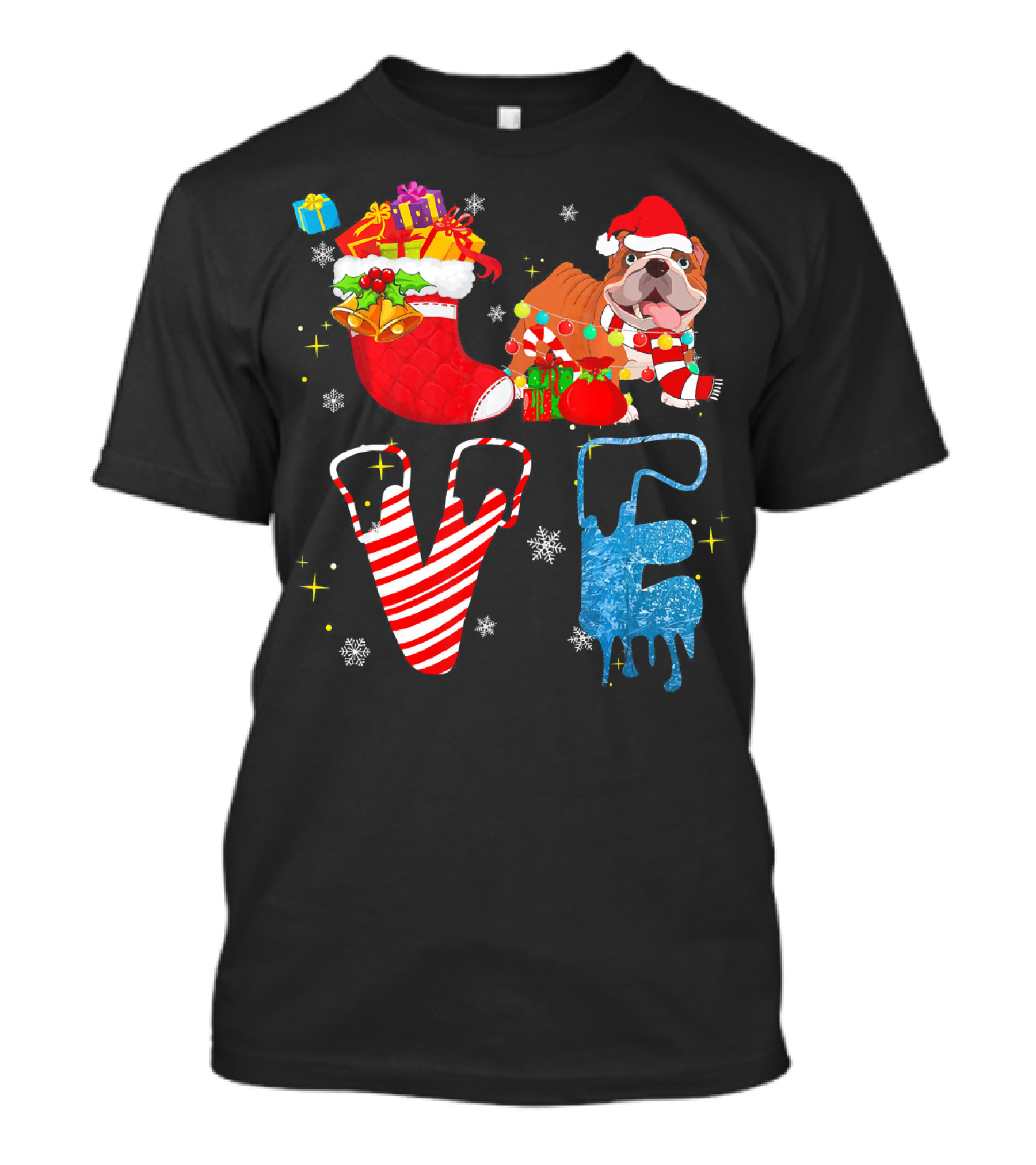 French Bulldog Christmas Forever Love And Joy T-Shirt