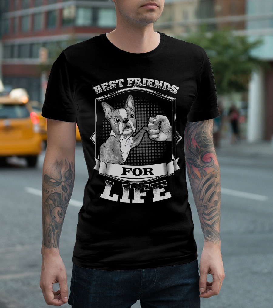 Best Friends For Life French Bulldog Frenchie T-Shirt