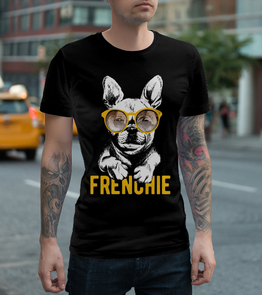 Frenchie Bulldog Sunglasses T-Shirt