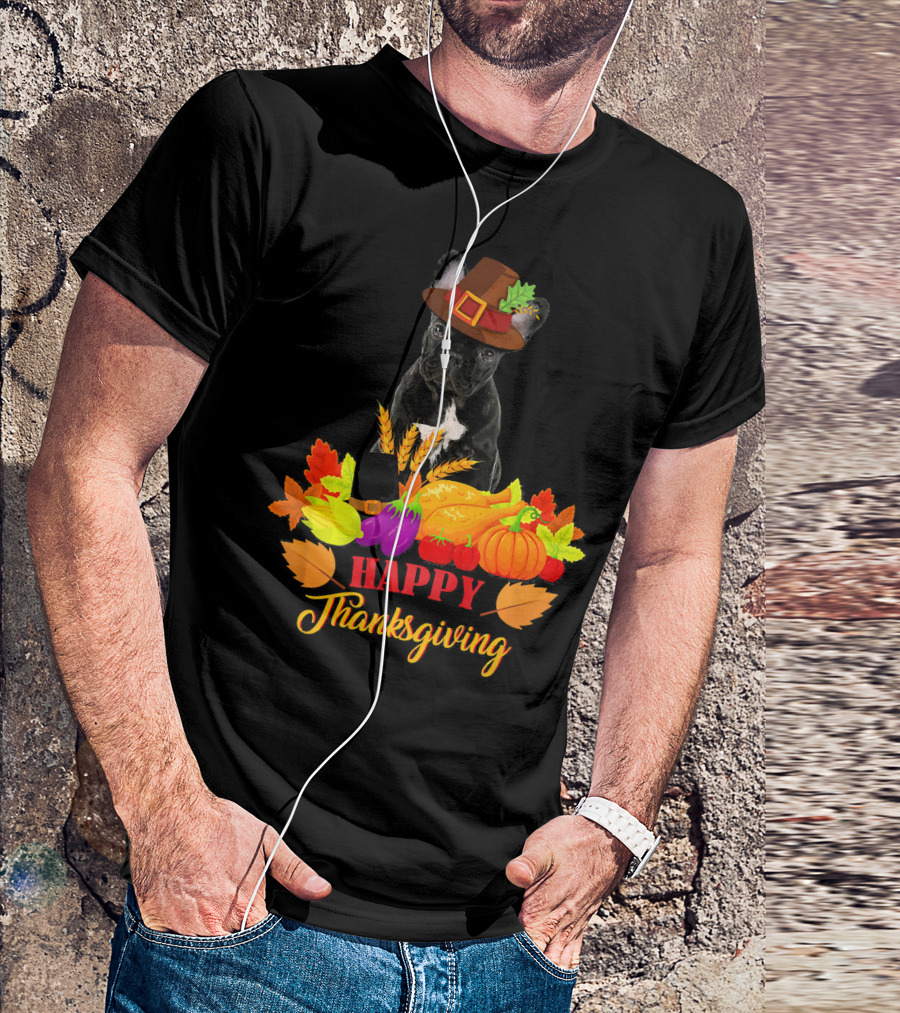 French Bulldog Thanksgiving Happy Harvest T-Shirt