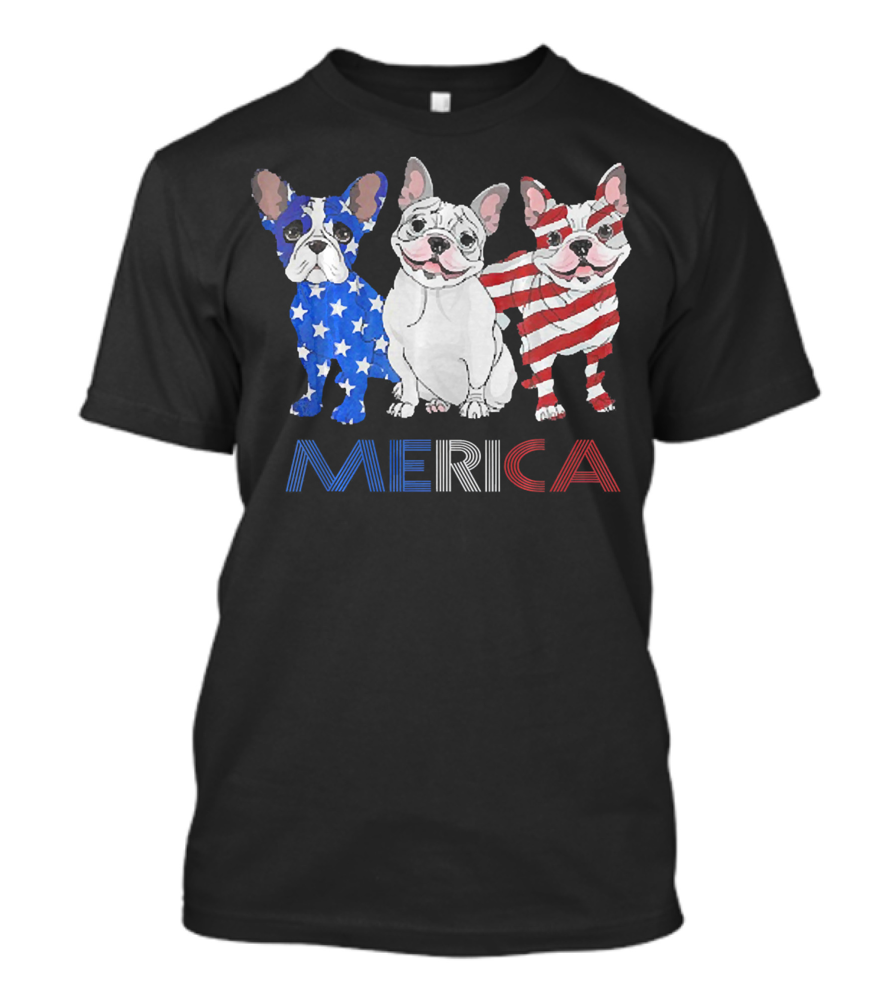 Merica French Bulldog USA 4th Of July American T-Shirt