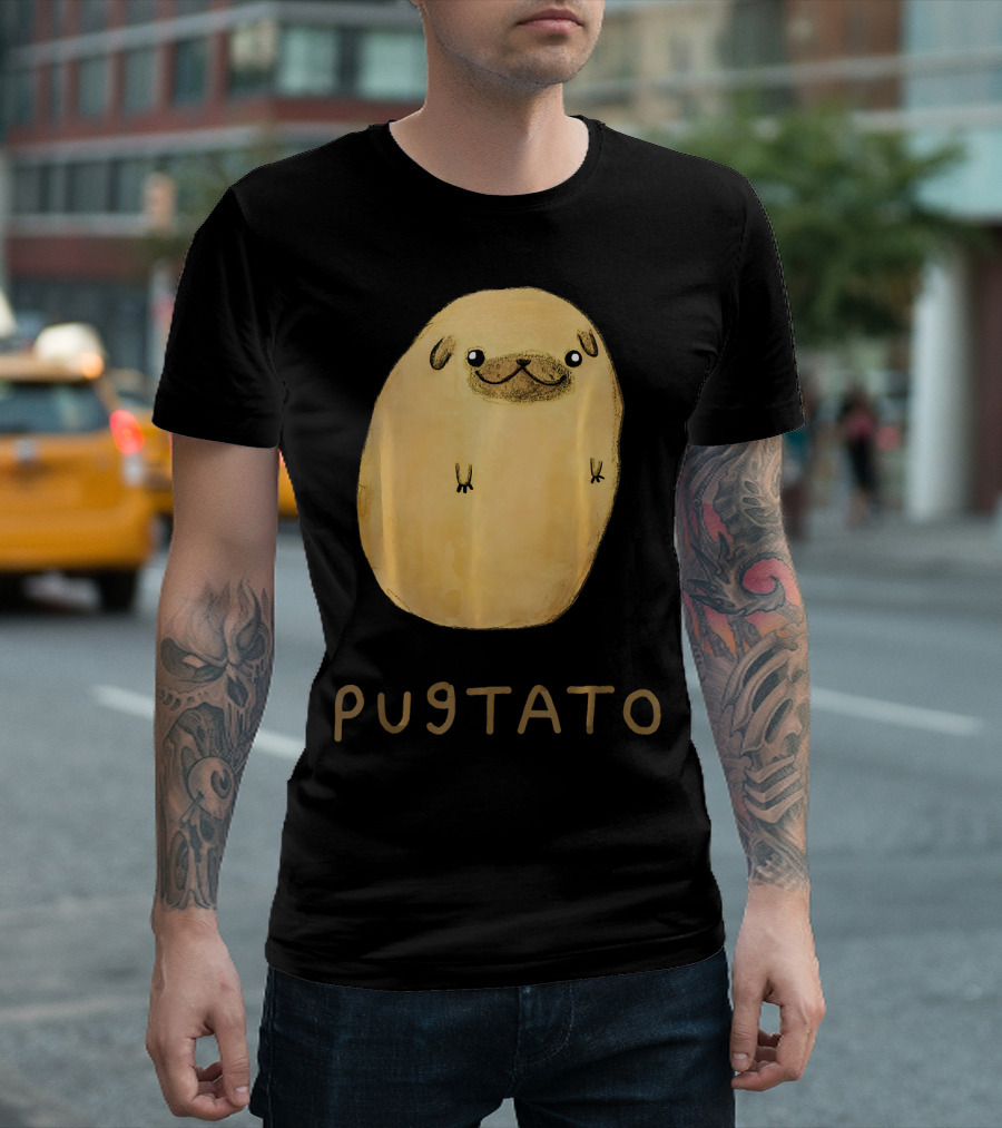 Funny Cute Dog Pugtato Potato Pug T-Shirt