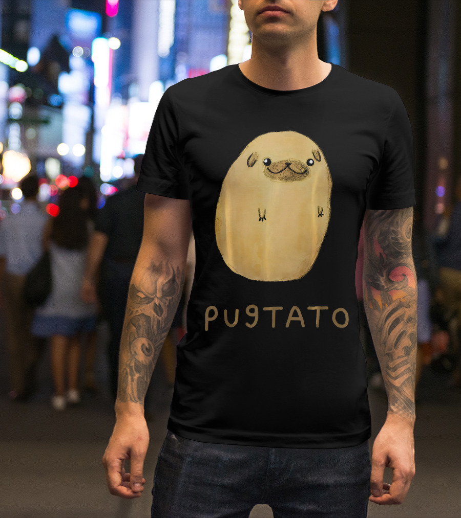 Funny Cute Dog Pugtato Potato Pug T-Shirt