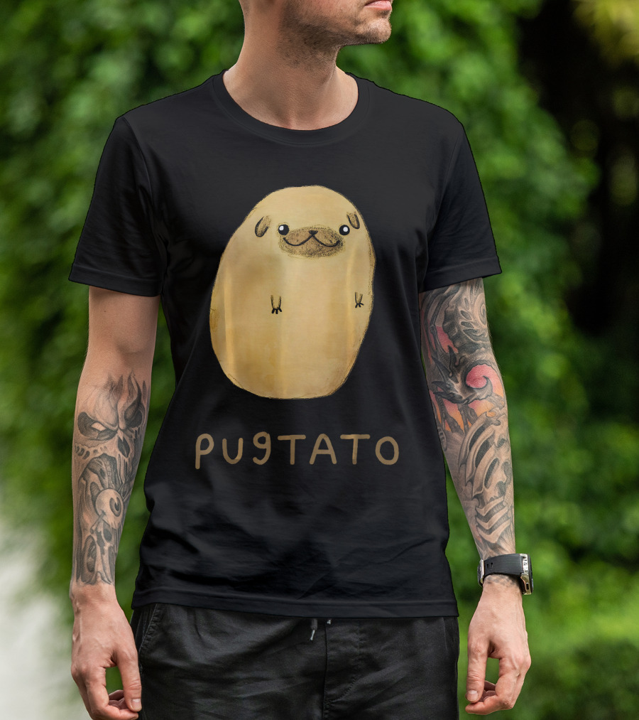 Funny Cute Dog Pugtato Potato Pug T-Shirt