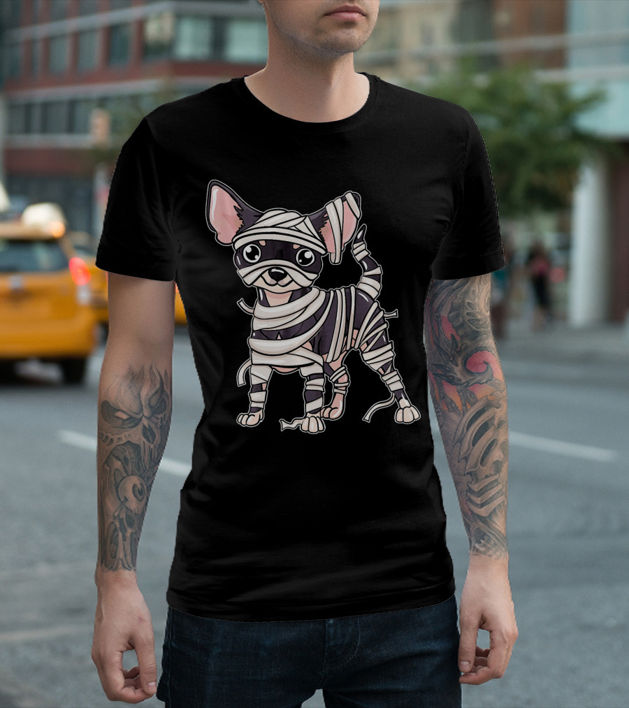 Funny Cute Chihuahua Lovers Wrapped As Mummy T-Shirt