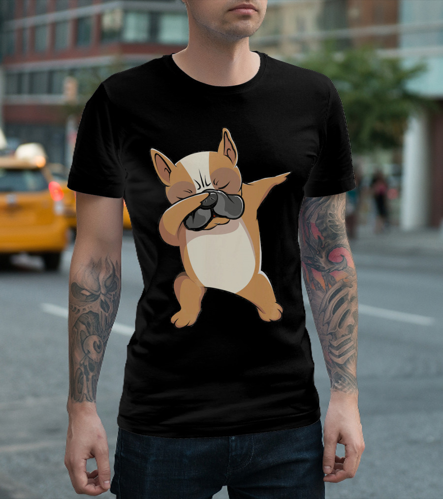 Funny Frenchie Dabbing French Bulldog Pose T-Shirt