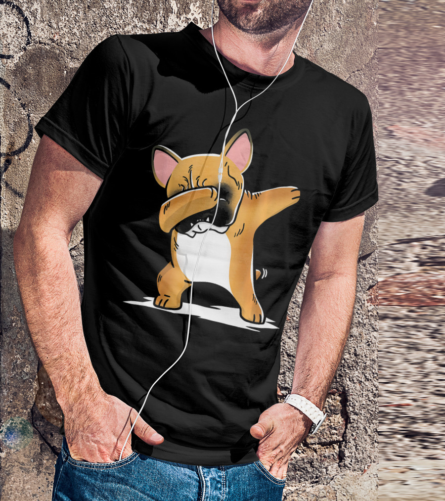 Fawn French Bulldog Dabbing Fren Dance Pose T-Shirt