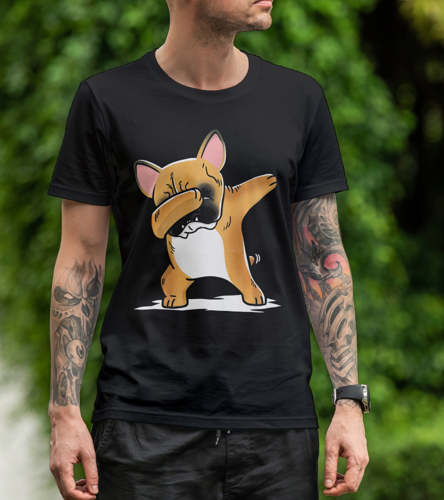 Fawn French Bulldog Dabbing Fren Dance Pose T-Shirt