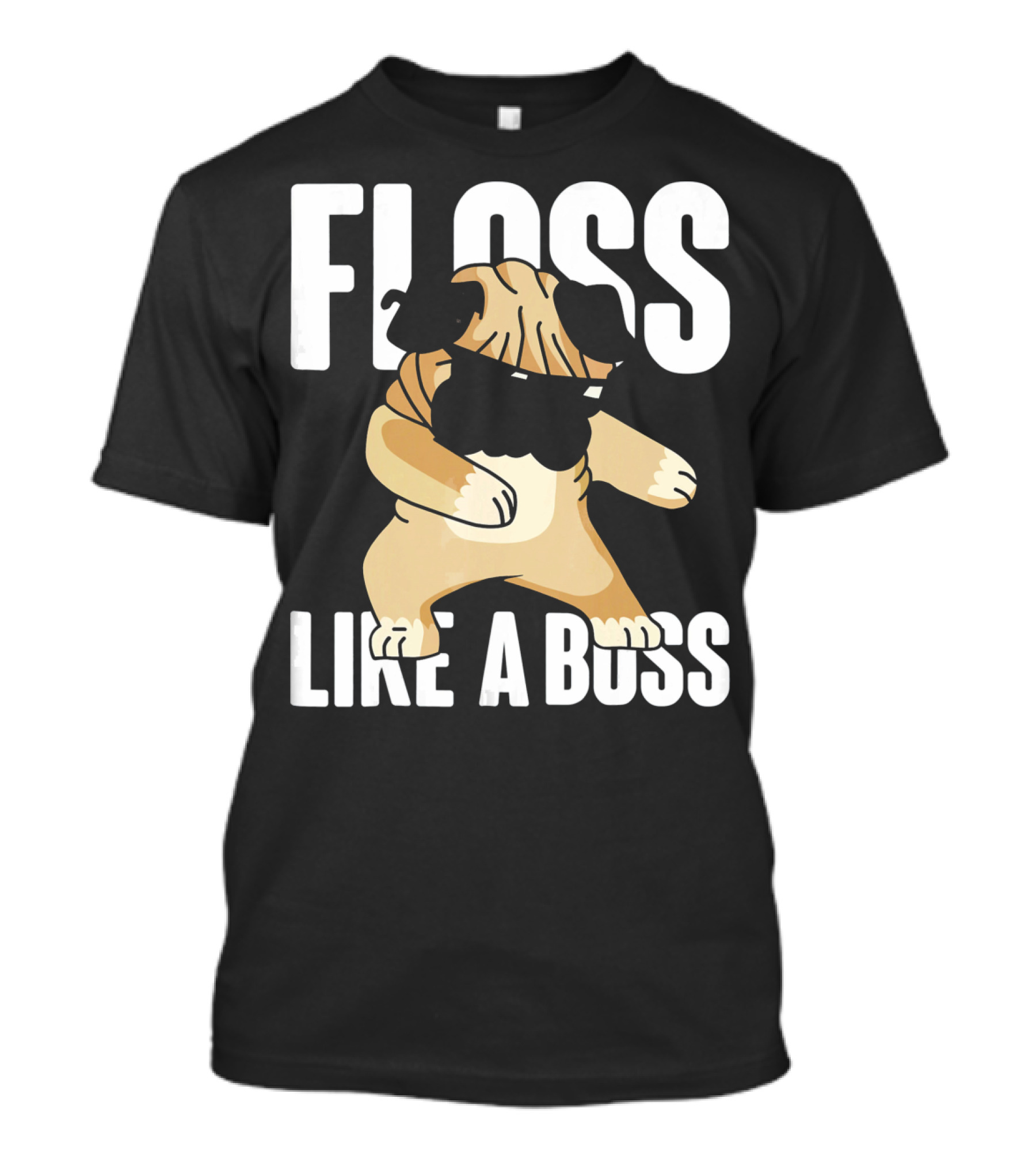 Floss Like A Boss Cool Flossing Pug Dog Dance T-Shirt