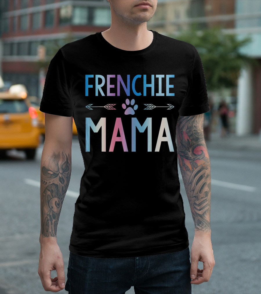 FRENCHIE MAMA Paw Print Arrows T-Shirt