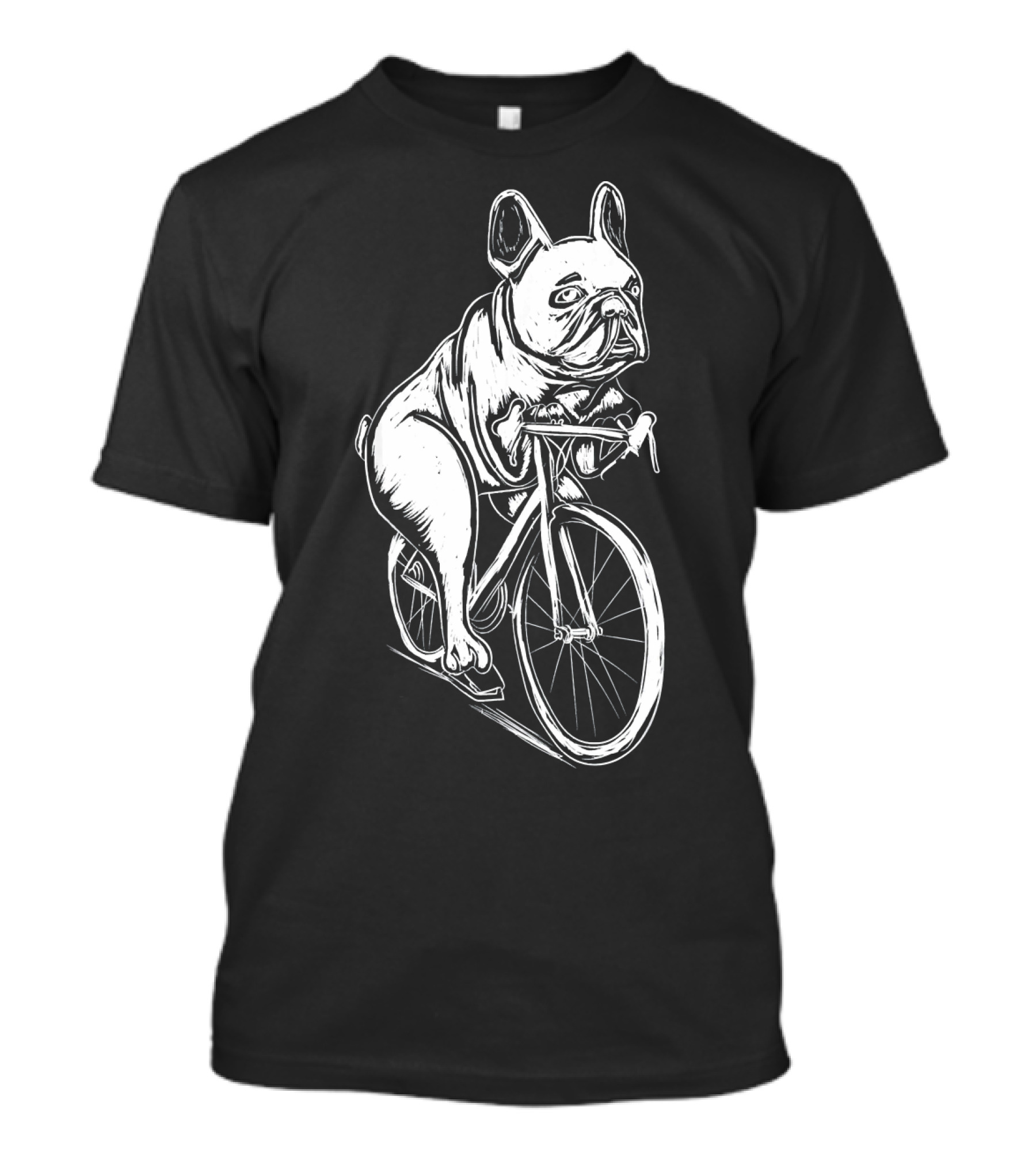Frenchie Clothes Bicycle Bike Cyclist Bulldog On Racing Bike T-Shirt