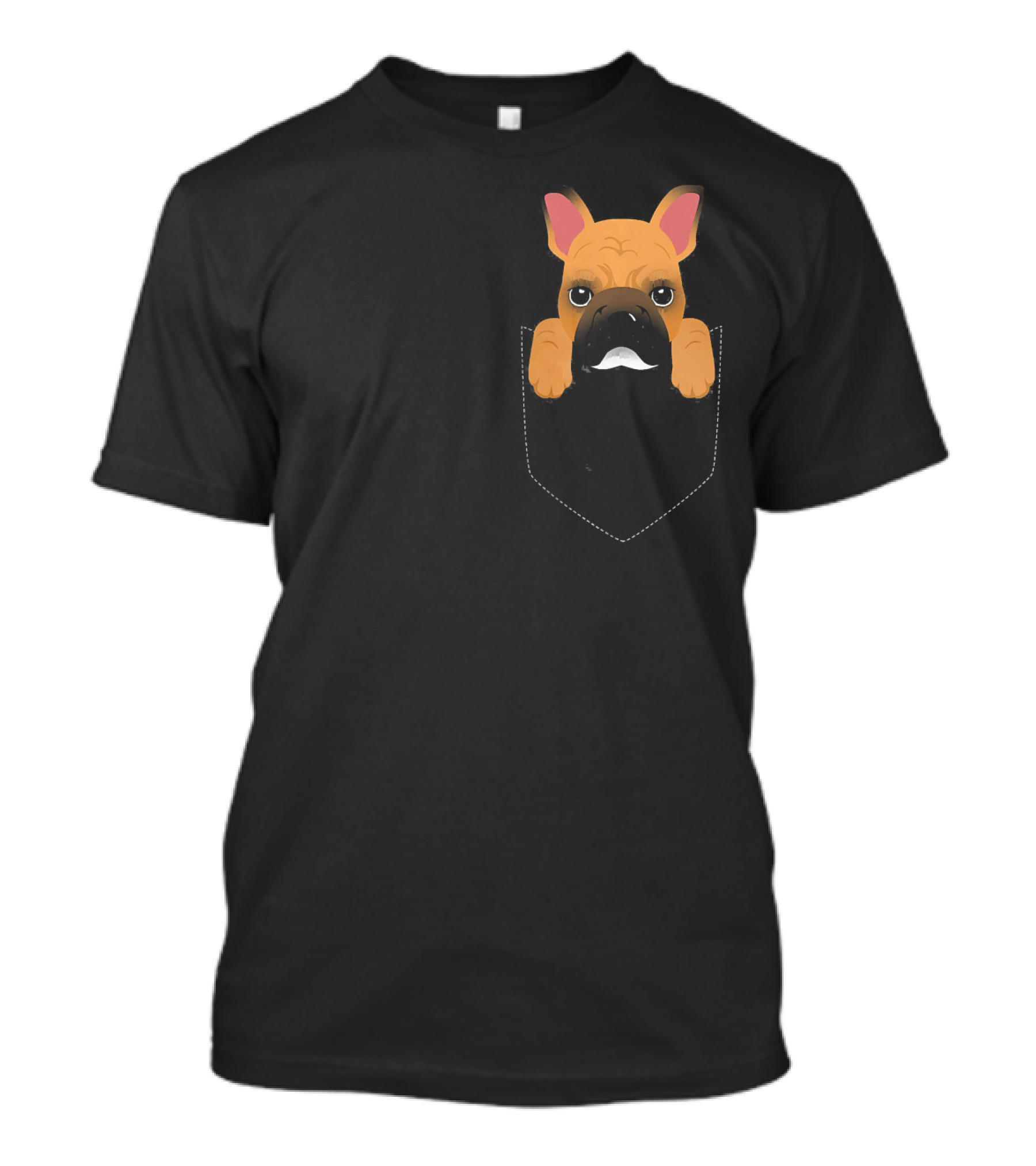 Fawn French Bulldog In Pocket T-Shirt