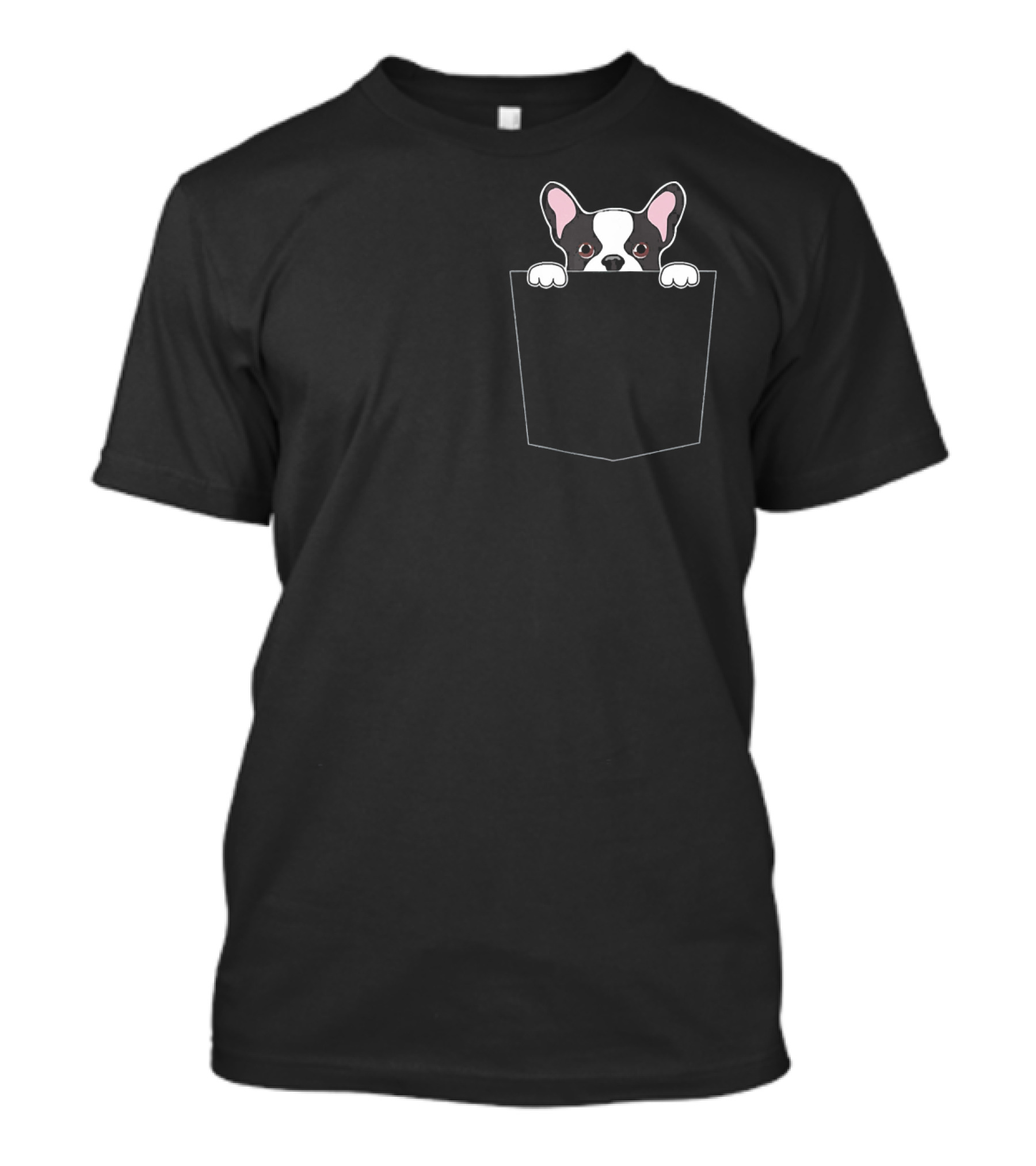 French Bulldog Frenchie Dog Peeking From Pocket T-Shirt
