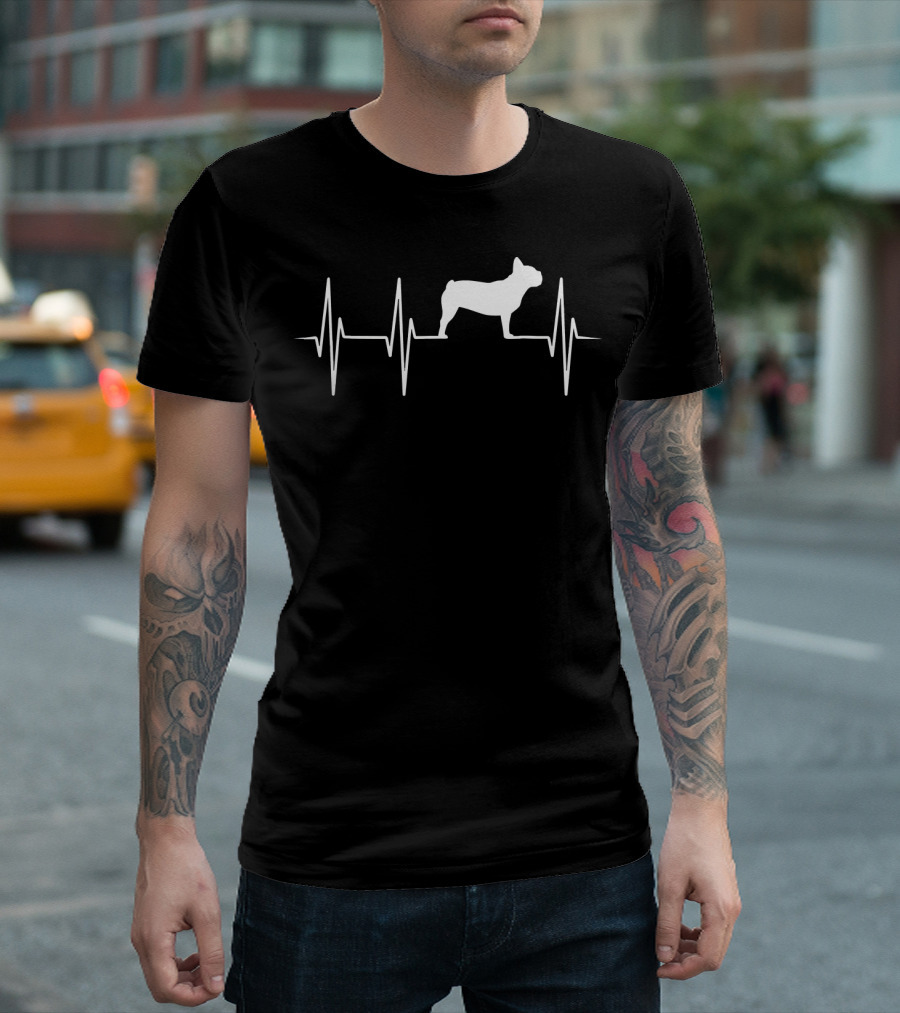 French Bulldog Heartbeat Line T-Shirt