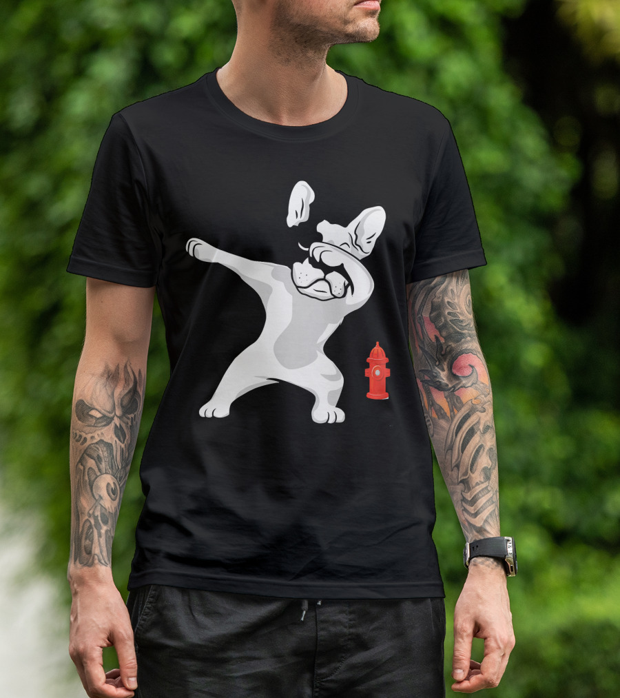 French Bulldog Frenchie Dabbing With Fire Hydrant T-Shirt