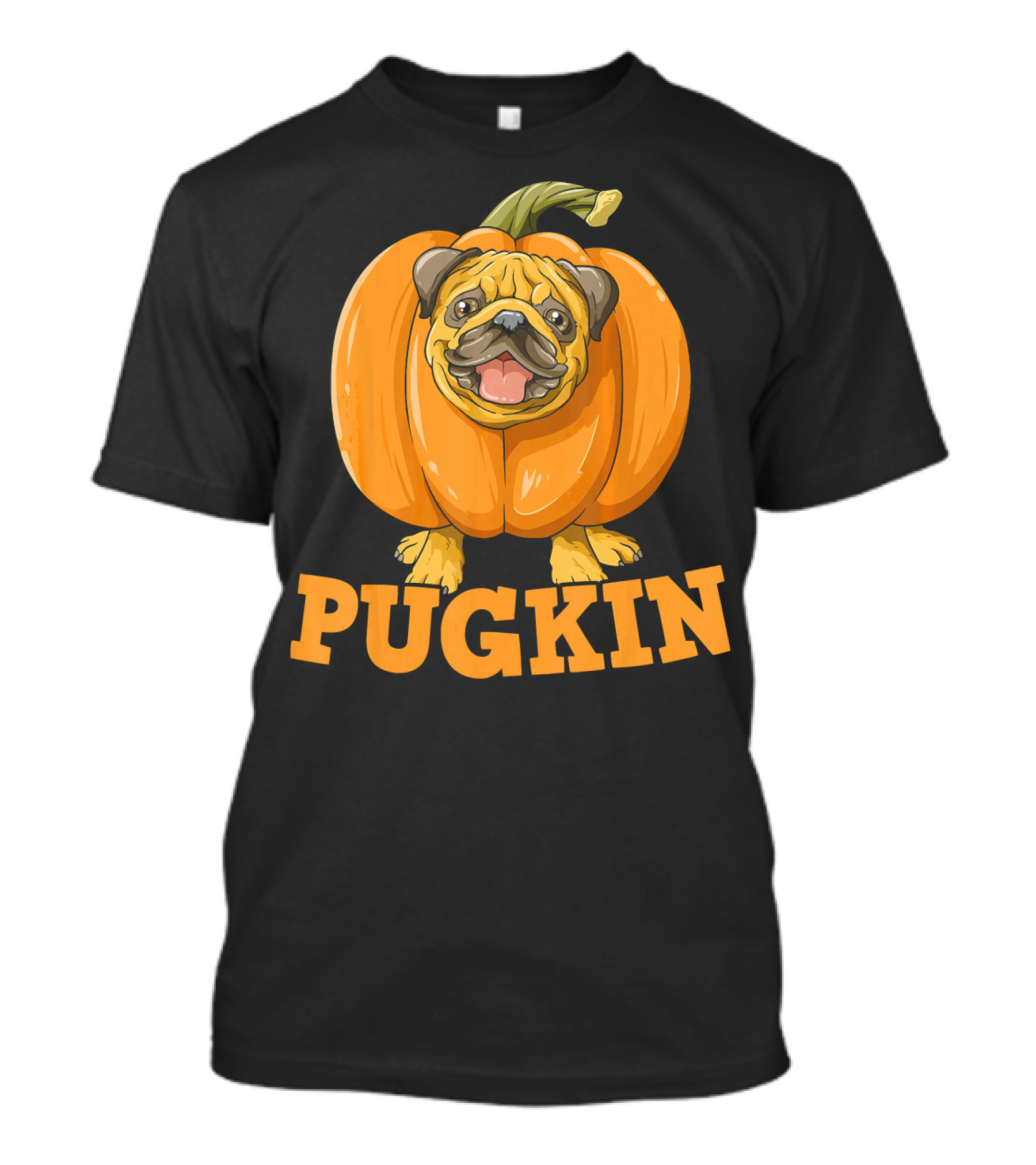 Pugkin Pug Pumpkin Halloween Pug Lovers T-Shirt