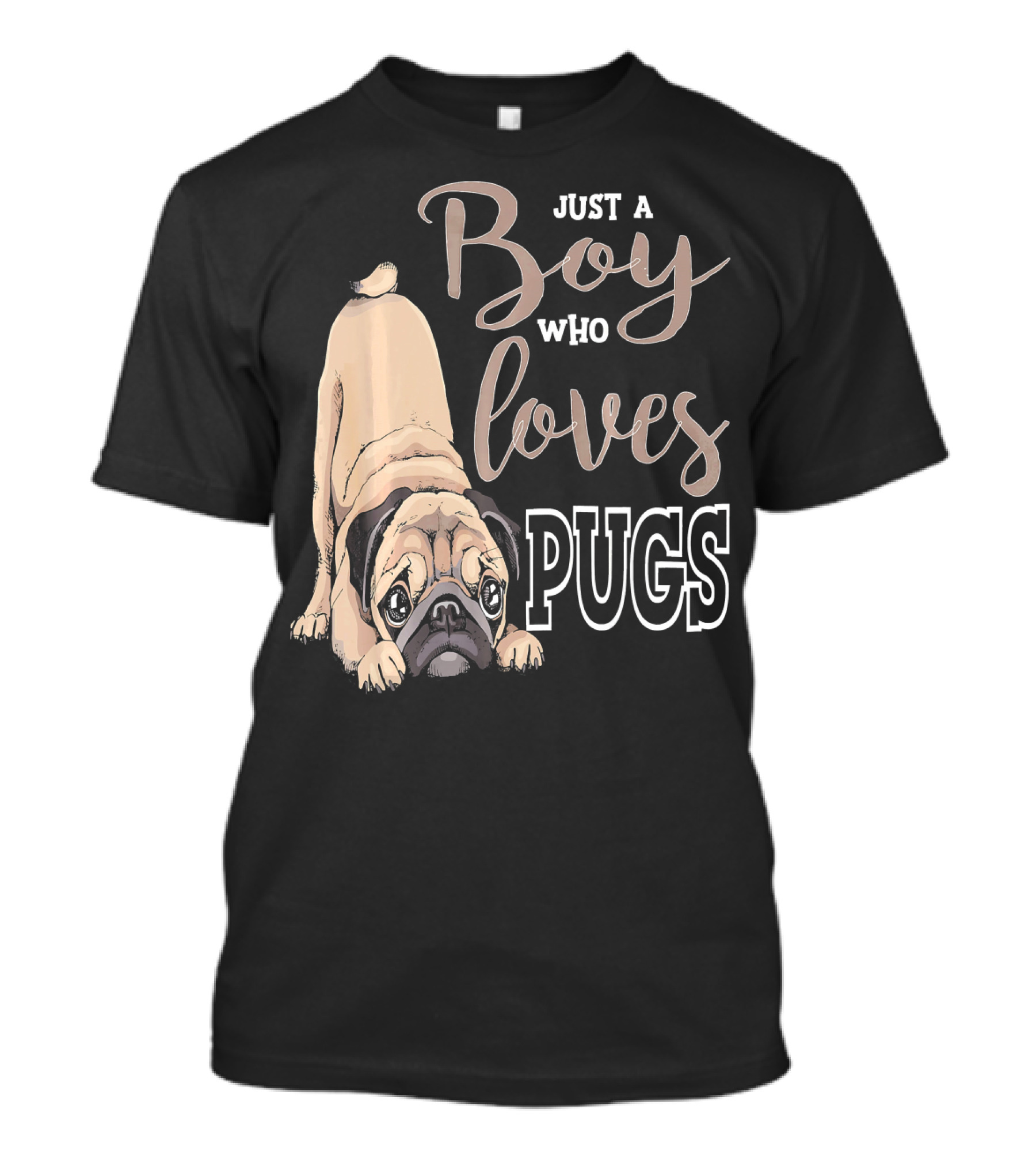 Just A Boy Who Loves Pugs T-Shirt