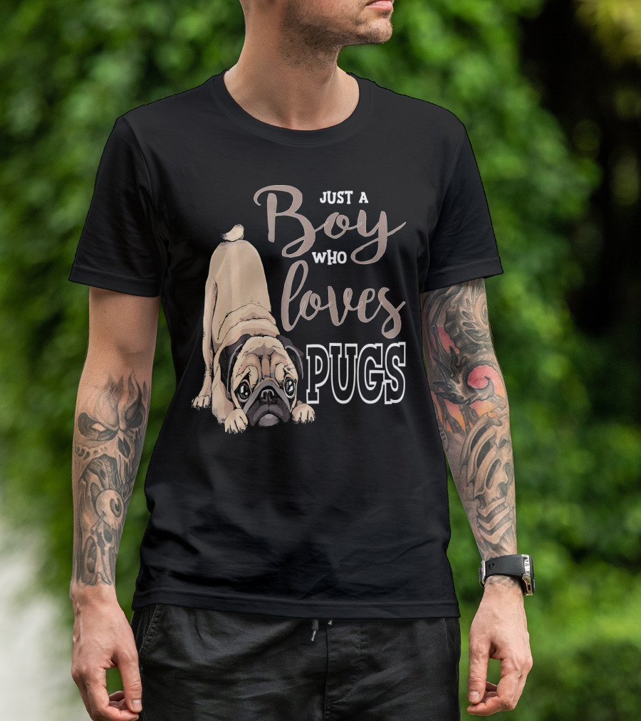 Just A Boy Who Loves Pugs T-Shirt