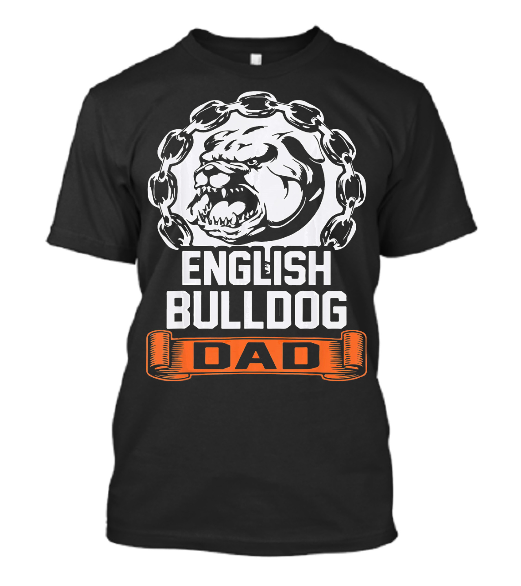 English Bulldog Dad Mens Chain T-Shirt